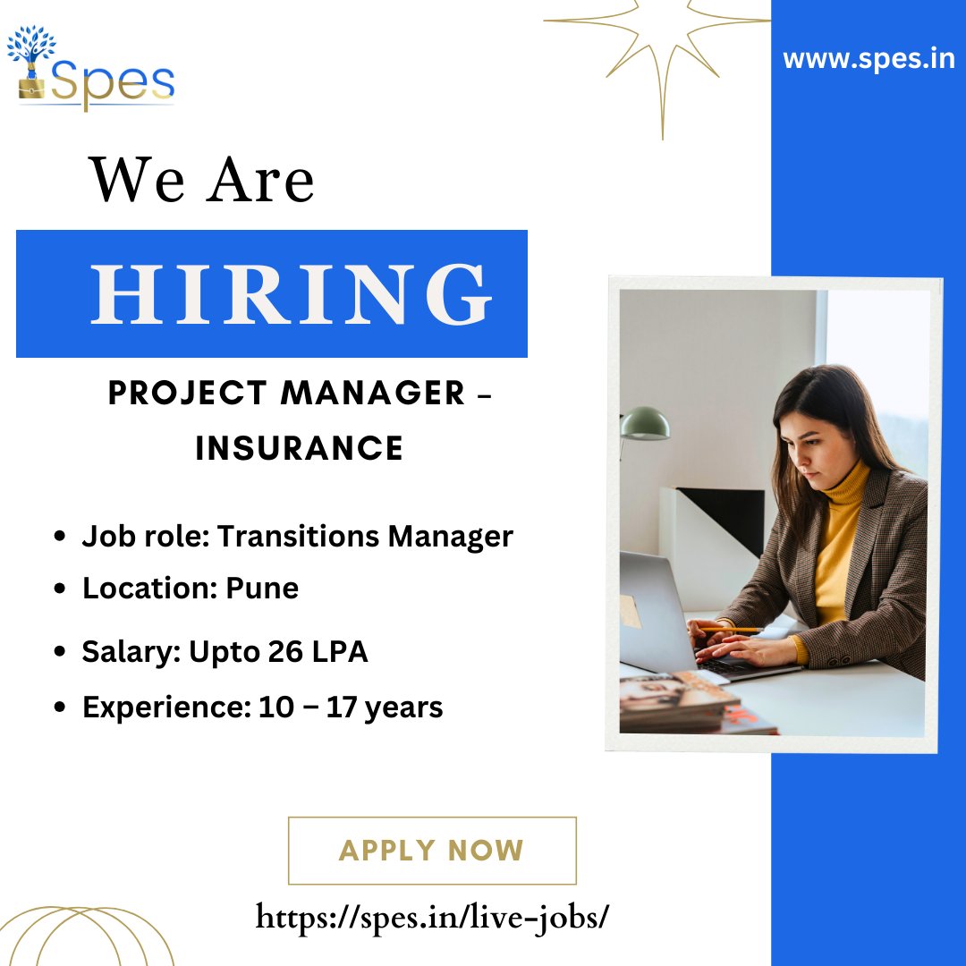 Spes_Jobs's tweet photo. #hiring Project Manager - Insurance
Interested ones apply and send your CV on: https://t.co/bksW9qEKmG.
#jobs #job #jobsearch #jobvacancy #insurance #projectmanager #pune #jobsinpune #punejobs #transitionmanager #jobsforall #explore #explorepage https://t.co/n4VHvieL6a