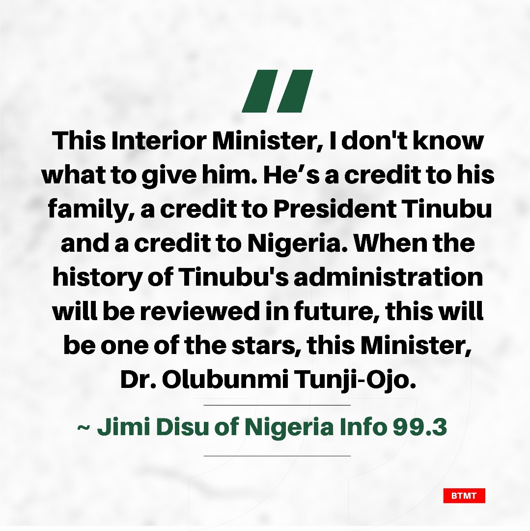 queen_chocochip's tweet photo. If you ask me within government circles for my Man of the year, it will be Tunji-OjO - Jimi Disu of Nigeria info 99.3
#ImpactofBTO
#NewDawnwithBTO https://t.co/njTII2giCp