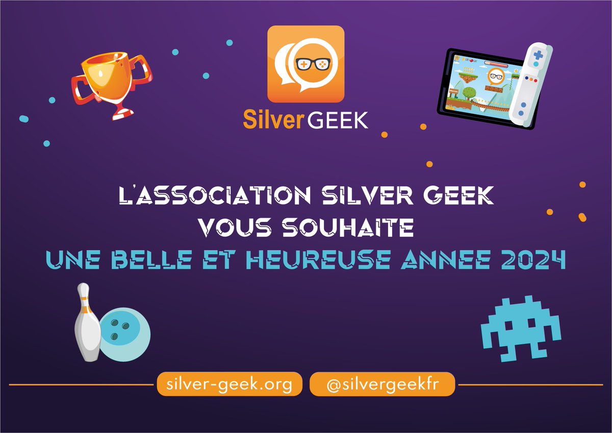 L’association Silver Geek, avec son conseil d'administration et son équipe professionnelle, vous présente ses meilleurs vœux pour 2024. 🎆

Une année majeure pour Silver Geek puisque nous fêterons les 10 ans de la première expérimentation à l'automne.

#voeux2024