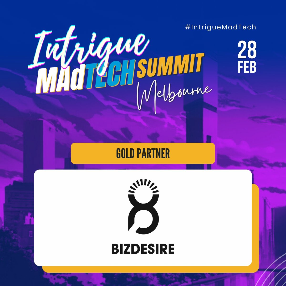 salesgasm's tweet image. We&apos;re proud to announce Bizdesire as our Gold Partner for the Intrigue MAdTech Summit in Melbourne. Join us in welcoming them to this exciting journey of innovation and collaboration!

#MAdTech #BizdesireGoldPartner