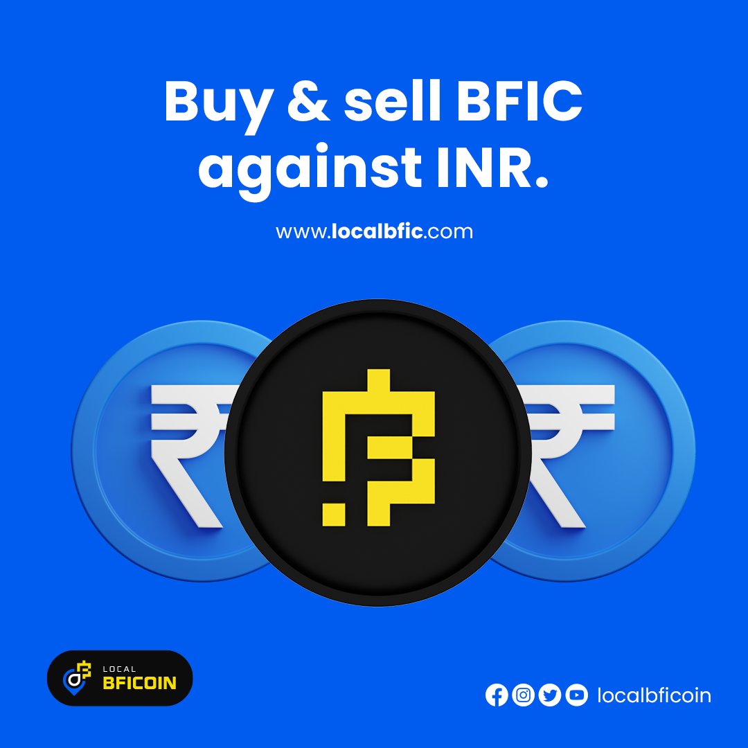 LocalBFICoin's tweet photo. Buy and sell BFIC with INR at your fingertips on Local BFIC!
Experience hassle-free transactions &
Enjoy the convenience of trading directly in your local currency!
Your BFIC journey starts here! π
#LocalBFIC #bficoin #BFICCommunity #LocalBFICoin #P2P #cryptocommunity https://t.co/PgWovEB9iz