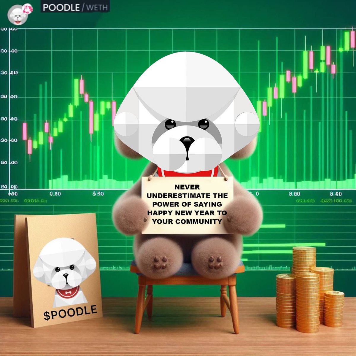 Happy New Year and Merry Christmas to the #PoodleArmy - $POODLE has only just started growing and it already feels like a family.