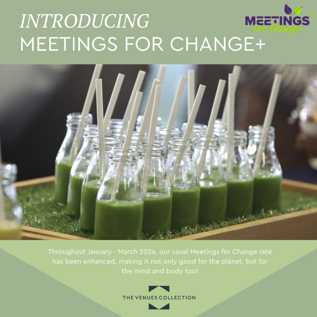 Elevate your meetings with our new Enhanced Meetings Package! 🌱💼

Book now for a meeting experience that's good for you and the planet! 🌿

#thevenuescollection #meetings #SustainableMeetings #EcoFriendlyBusiness #GreenHospitality #eventprofs