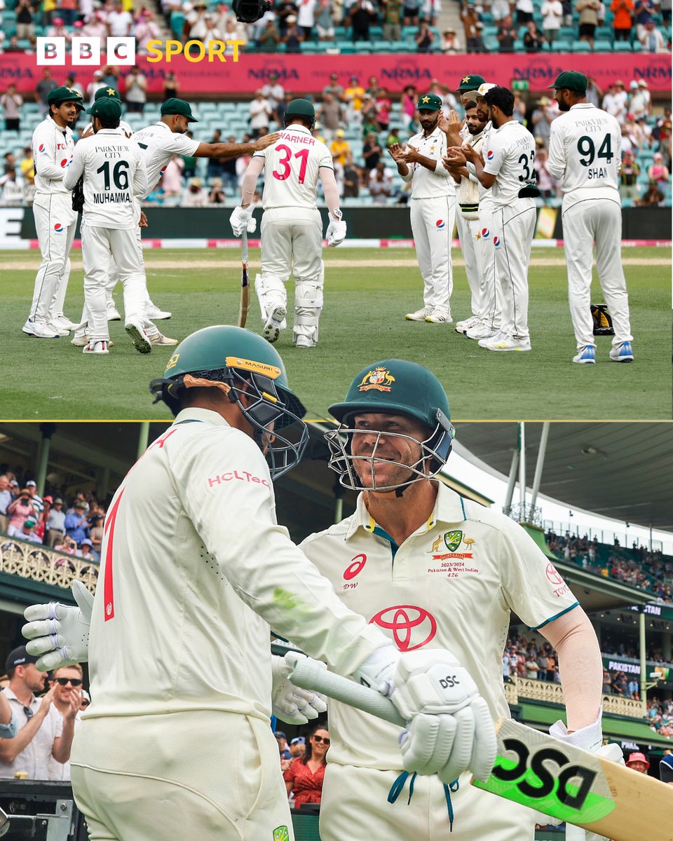 An emotional reception for David Warner as he walked out to bat at the SCG in his final Test match.