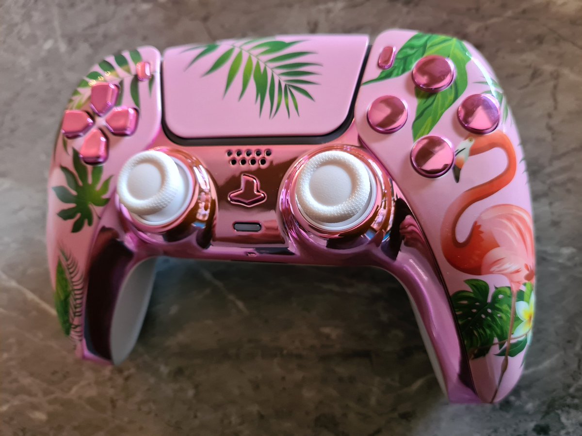 twizted_stylz's tweet photo. My daughters design for her new @extremerate PS5 controller. #extremerate #PS5 #builtbydad https://t.co/fwHROnUX2W