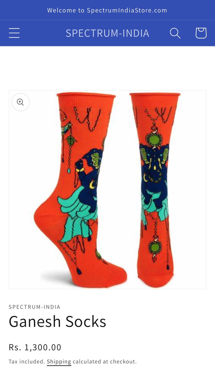 SatyabSamal's tweet photo. Whoever owns this company/brand, can you stop making and selling such products? How can you have Lord Ganesha on a pair of socks? 
@PMOIndia @IndianEmbassyUS @RSSorg - could you please take care of this? https://t.co/J4YoTkqIqZ
