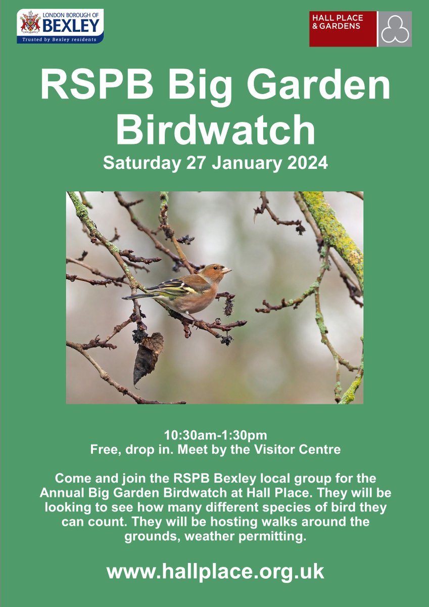 HallPlaceBexley's tweet photo. We have several events coming up in January. opportunities to get out and about. Tours of the Historic House, Burns Night Celebrations and the RSPB Birdwatch. Visit https://t.co/zXrFtXCj1f for more info. @whatsoninbexley @dartfordliving  @KMWhatsOn https://t.co/jIHfpm3O3S