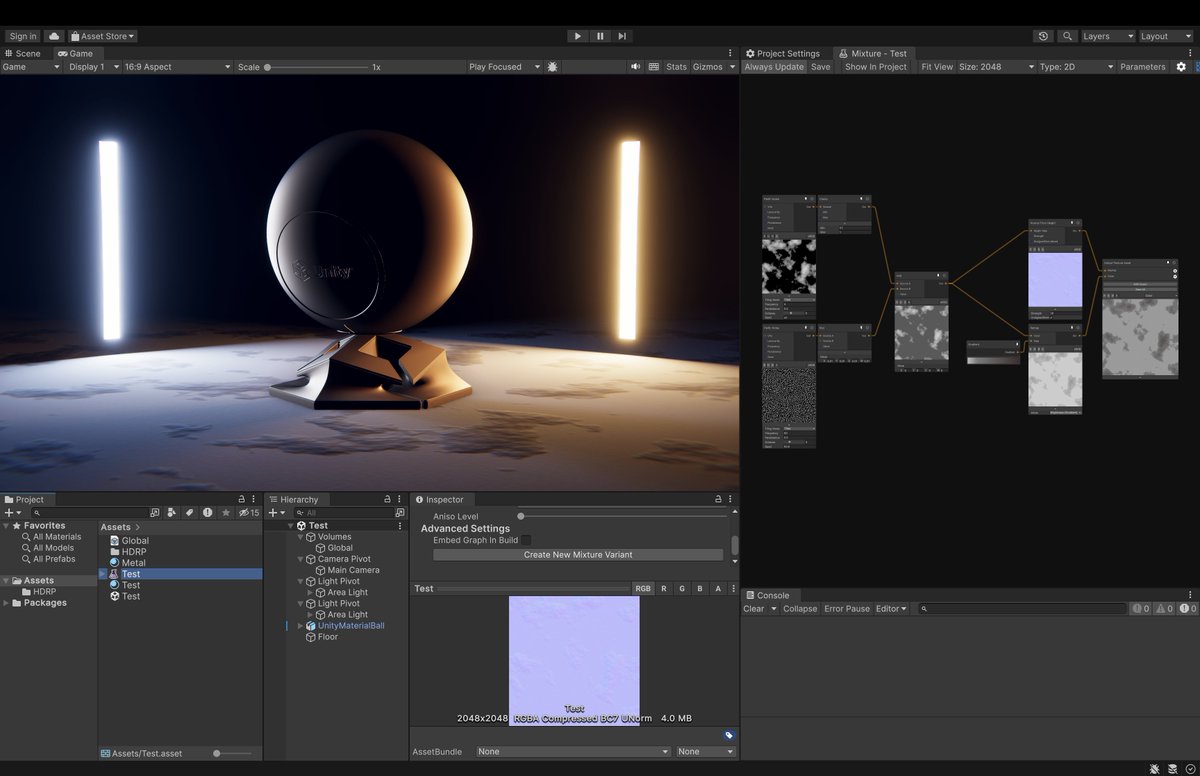 Now I'm trying out Mixture node-based texture generation tool. github.com/alelievr/Mixtu…