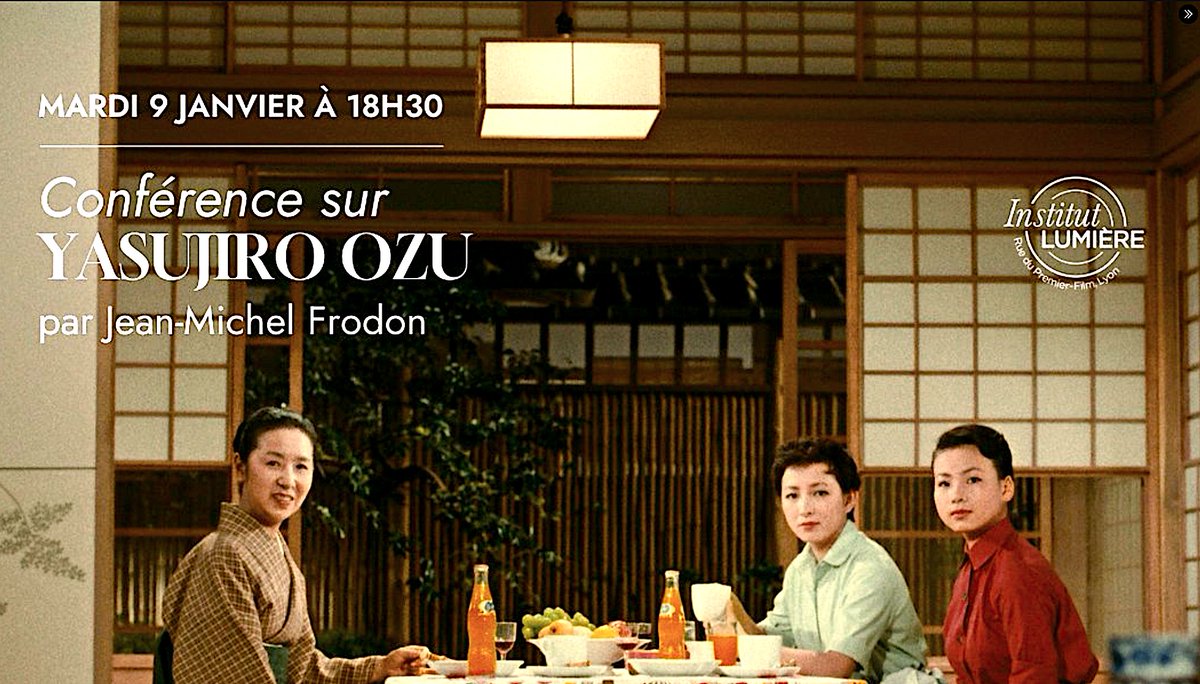 Très heureux de venir présenter mon livre '13 Ozu' (éditions @cahierscinema , et d'accompagner la projection de 'Fleurs d'équinoxe' à @InstitutLumiere mardi prochain. Pour le livre, c'est là: cahiersducinema.com/.../treize-ozu… pour la séance: billetterie.institut-lumiere.org/conference-sur…