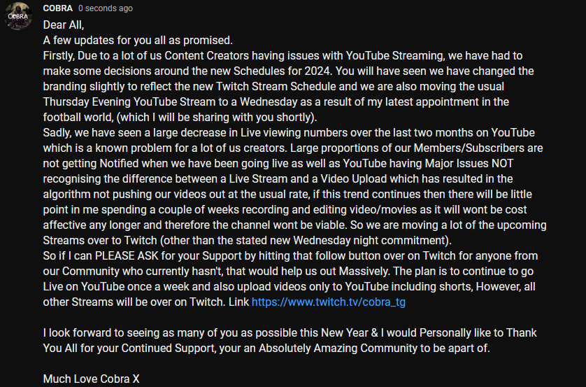 COBRA Content Creator/Co-Host Dayz Podcast tweet media