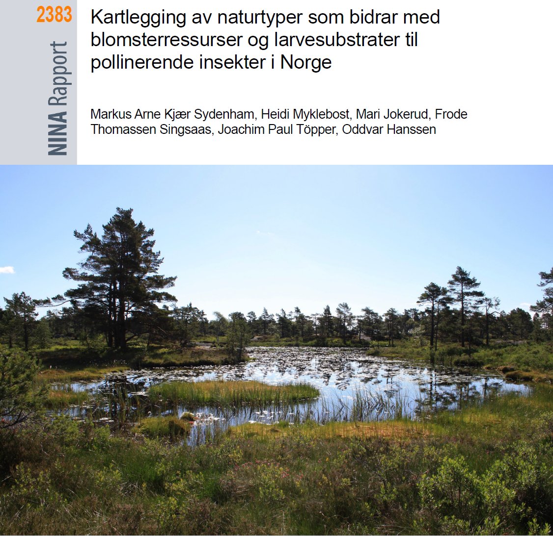 NINAforskning's tweet photo. Ny rapport: Kartlegging av naturtyper som bidrar med blomsterressurser og larvesubstrater til pollinerende insekter i Norge #bier #biller #blomsterfluer #sommerfugler https://t.co/FSnQLxu2Xq https://t.co/NyE3L6p7lV