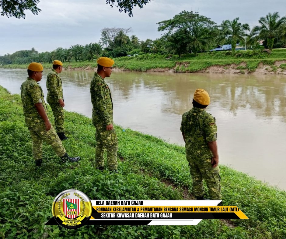 RELADAERAHBTGJH's tweet photo. 27-31  Disember 2023 l Batu Gajah -  Sekitar Penugasan Rondaan Keselamatan dan Bencana Semasa Monsun Timur Laut (MTL) 2023/2024 bagi RELA Daerah Batu Gajah. 
#SetiaBerbakti 
#relamalaysia
#RELASiapsiaga
#MalaysiaMadani 
#KDN_TogetherWeAreOne 
#KeselamatanTanggungjawabBersama https://t.co/5lryCK8gUz