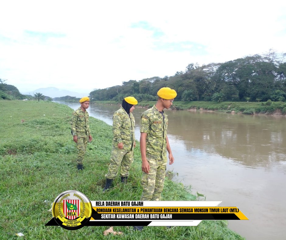 RELADAERAHBTGJH's tweet photo. 27-31  Disember 2023 l Batu Gajah -  Sekitar Penugasan Rondaan Keselamatan dan Bencana Semasa Monsun Timur Laut (MTL) 2023/2024 bagi RELA Daerah Batu Gajah. 
#SetiaBerbakti 
#relamalaysia
#RELASiapsiaga
#MalaysiaMadani 
#KDN_TogetherWeAreOne 
#KeselamatanTanggungjawabBersama https://t.co/5lryCK8gUz
