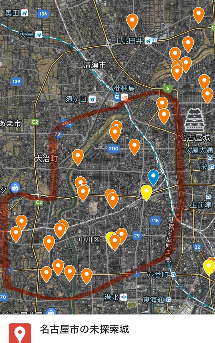 「明日はこの辺の城を自転車でまわります! 頑張るぞ!」|雪風🌟のイラスト