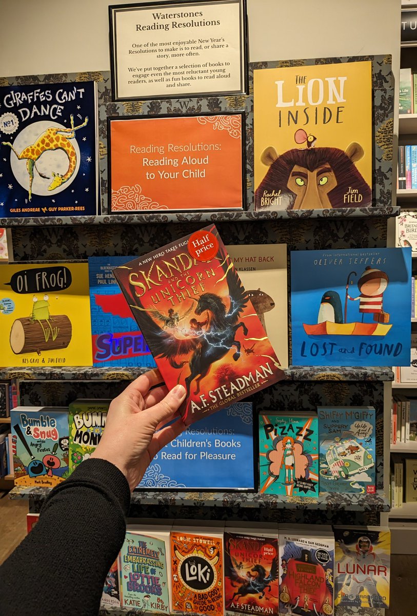 WaterstonesAlty's tweet photo. Call us biased, but we think the best new years resolution to make us to read more!
We've put together a selection of great children's books to encourage younger readers and one of Rachael's favourites Skandar and the Unicorn Thief is currently half price too!
#readingresolutions https://t.co/NLGgnvKKmj