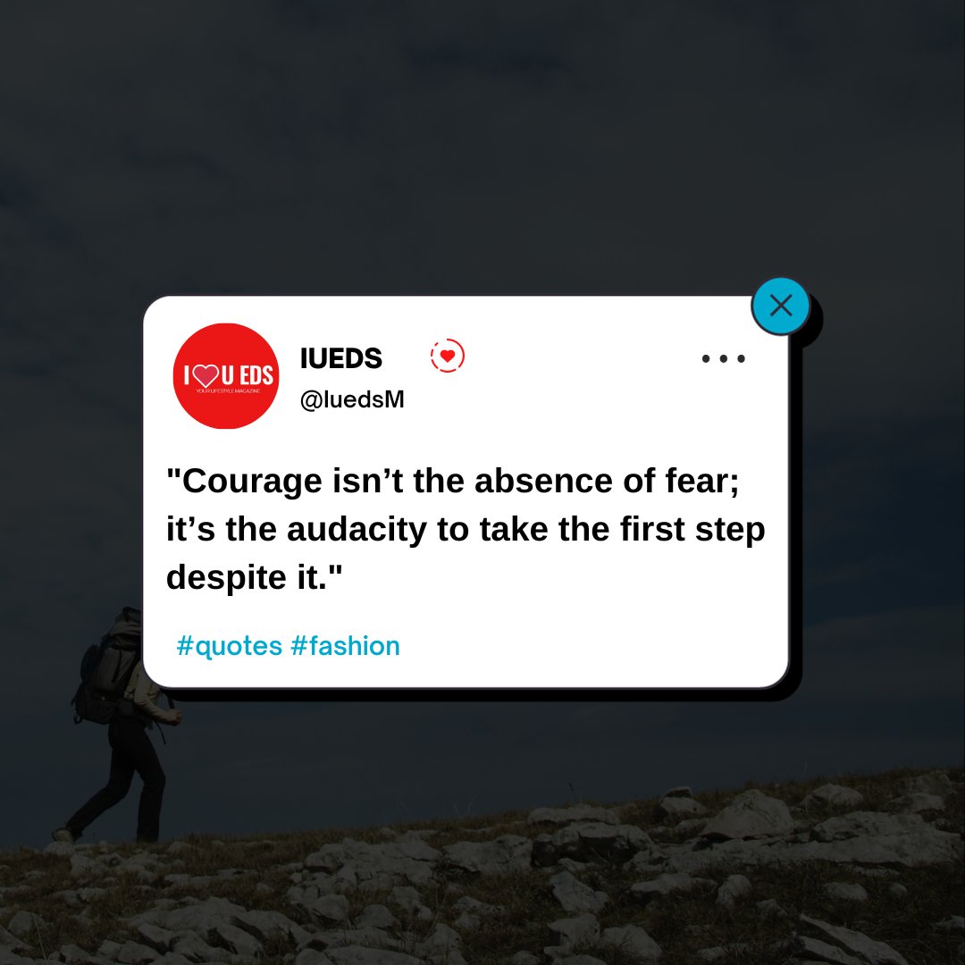 Embrace courage 🌟 Don't let fear hold you back. Take that leap! 💪✨

#iueds #MotivationalQuotes  #InspirationalQuotes  #inspiration