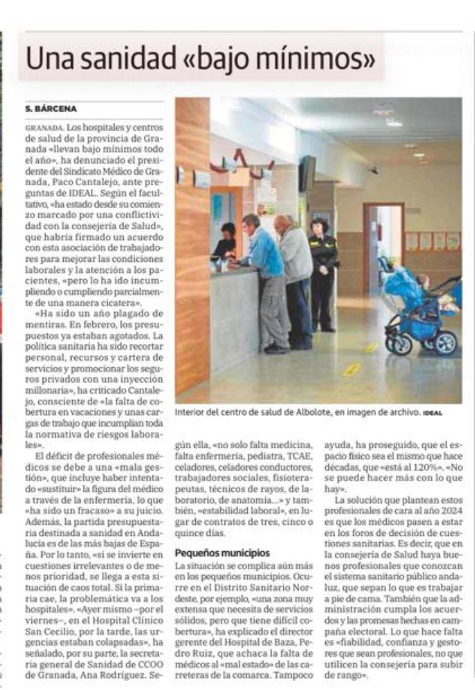 mangelesprieto's tweet photo. 📣5.000 despidos de profesionales en el SAS para empezar el año 

❓Cómo es posible seguir con RECORTES ante el COLAPSO en la #SanidadPública 

Porque el objetivo es seguir debilitando la #sanidadpublica para poder justificar los miles de millones q se desvían a la privada https://t.co/Sq4NKDbT18