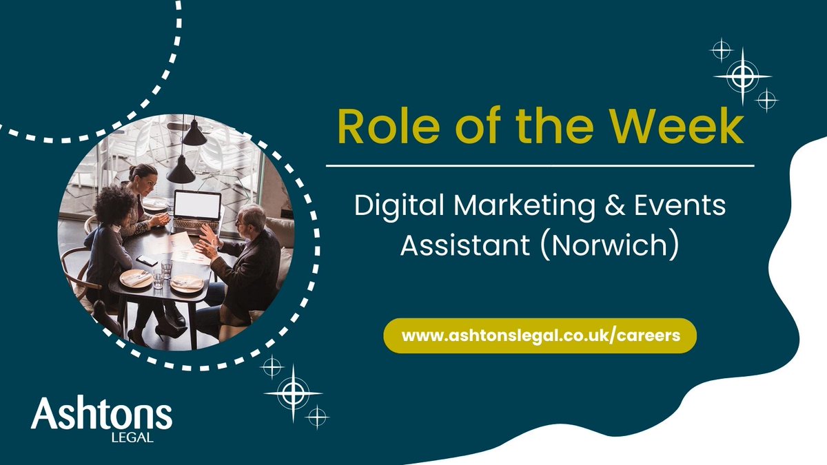 New year, new job? We're recruiting a Digital Marketing and Events Assistant to join our award-winning Business Development team in #Norwich. Find out more and apply now ➡️ ow.ly/sZX150QnjzW #marketingjobs #norwichjobs #norfolkjobs #recruitment