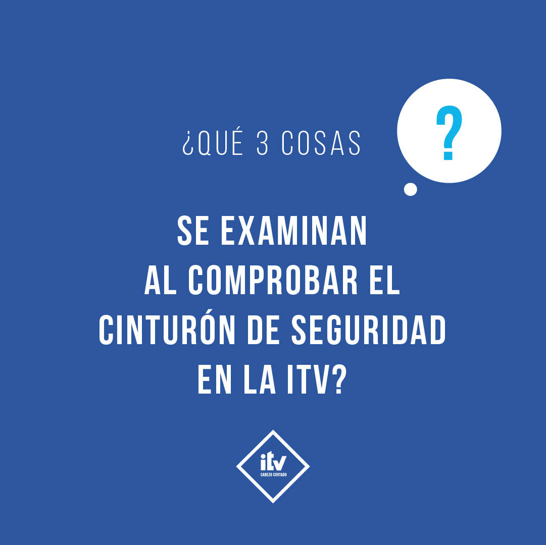 ¿Qué se examina al comprobar el cinturón de seguridad en la #ITV?⤵️
 
 ✔️Que sea reglamentario, homologado y esté en buen estado.
 ✔️Que el número de puntos de anclaje sea correcto.
 ✔️Que no se encienda el testigo por mal funcionamiento.
 
 🚗itvcabezocortado.es
#ITVMurcia
