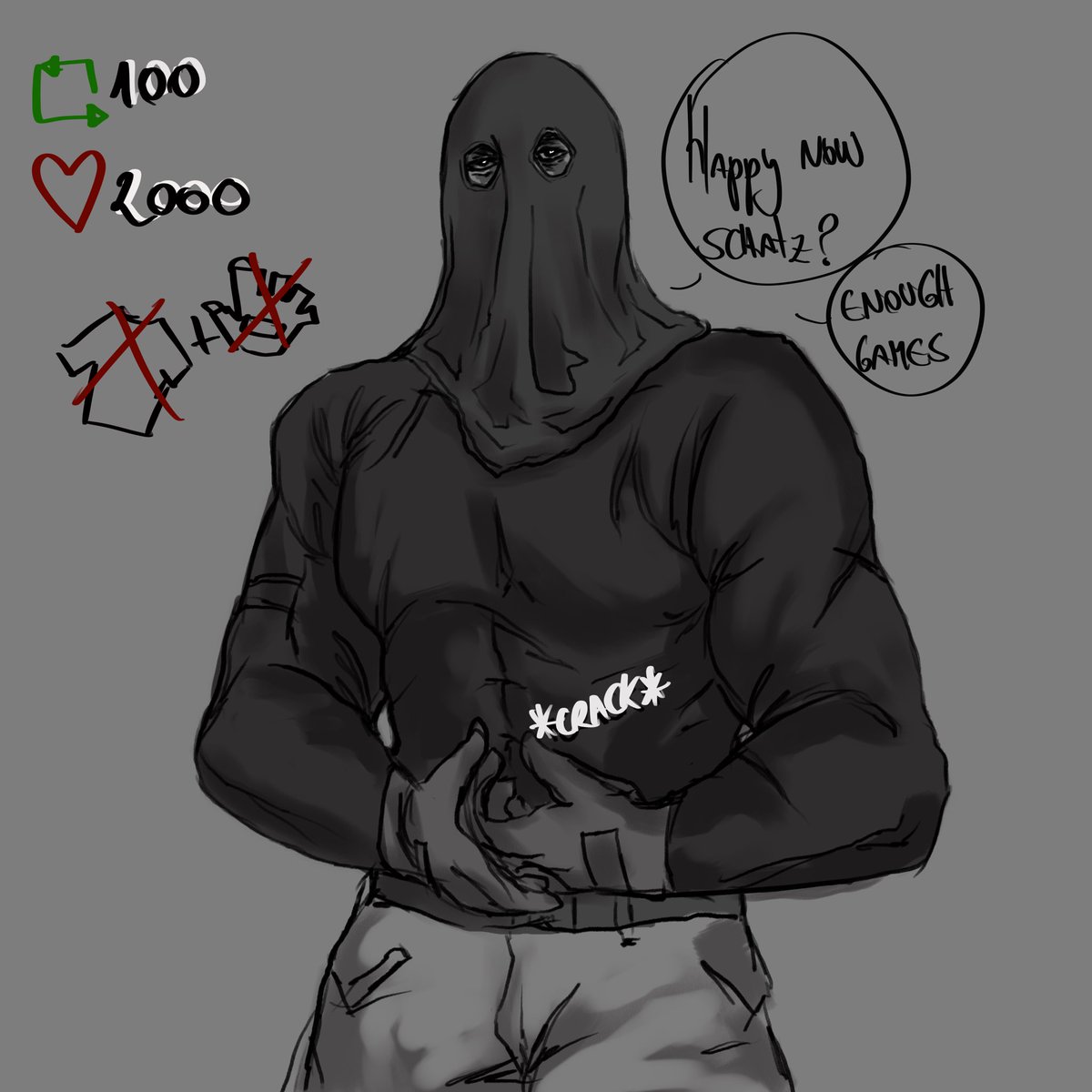 Strip Game with Konig pt.2! 
Shirt and gloves off…?