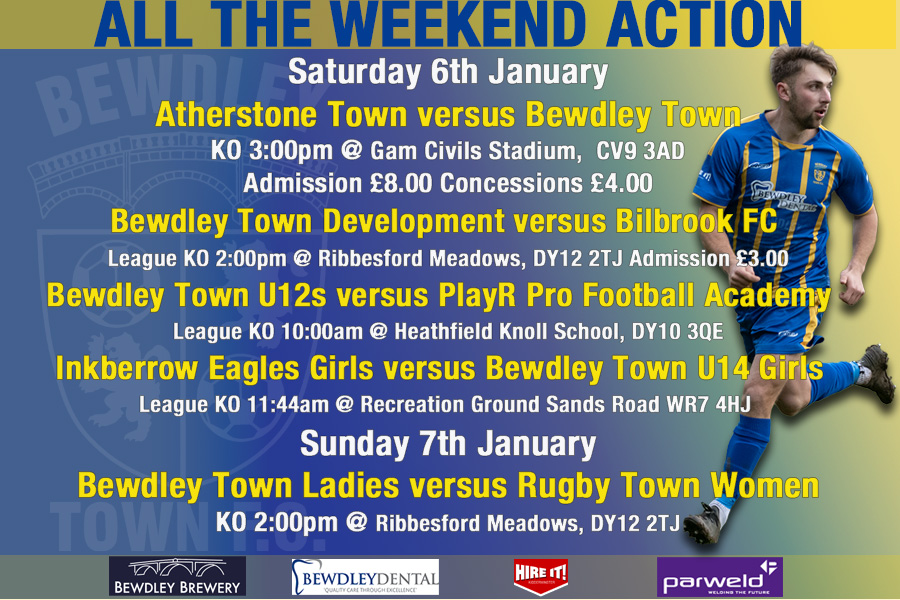 We start the New Year with all five teams in action. The matches scheduled to be at Ribbesford Meadows are likely to be in doubt  though as the river is forecast to be at  near record levels.