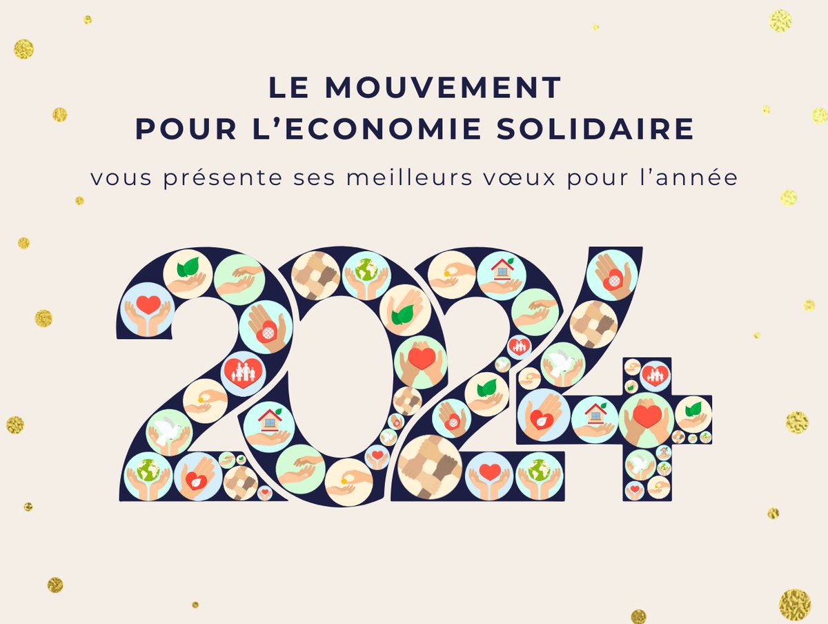 BONNE ANNÉE 2024 ! Le Mouvement pour L’Economie Solidaire et tous les membres de son équipe vous présentent leurs meilleurs vœux pour cette nouvelle année ! 📷