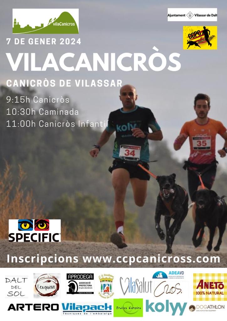 vilassardedalt's tweet photo. #VilassarDeDalt estrenarà l'any esportiu amb el Ir Vilacanicròs aquest diumenge! 

L'esdeveniment comptarà amb la competició de Canicròs però també amb una caminada 🚶‍♂️ popular de 3.5 km per fer amb els vostres gossos! 🐕

Tota la informació a l'enllaç:
ℹ️ https://t.co/Hsbu447hHr https://t.co/zay0CDSK4J