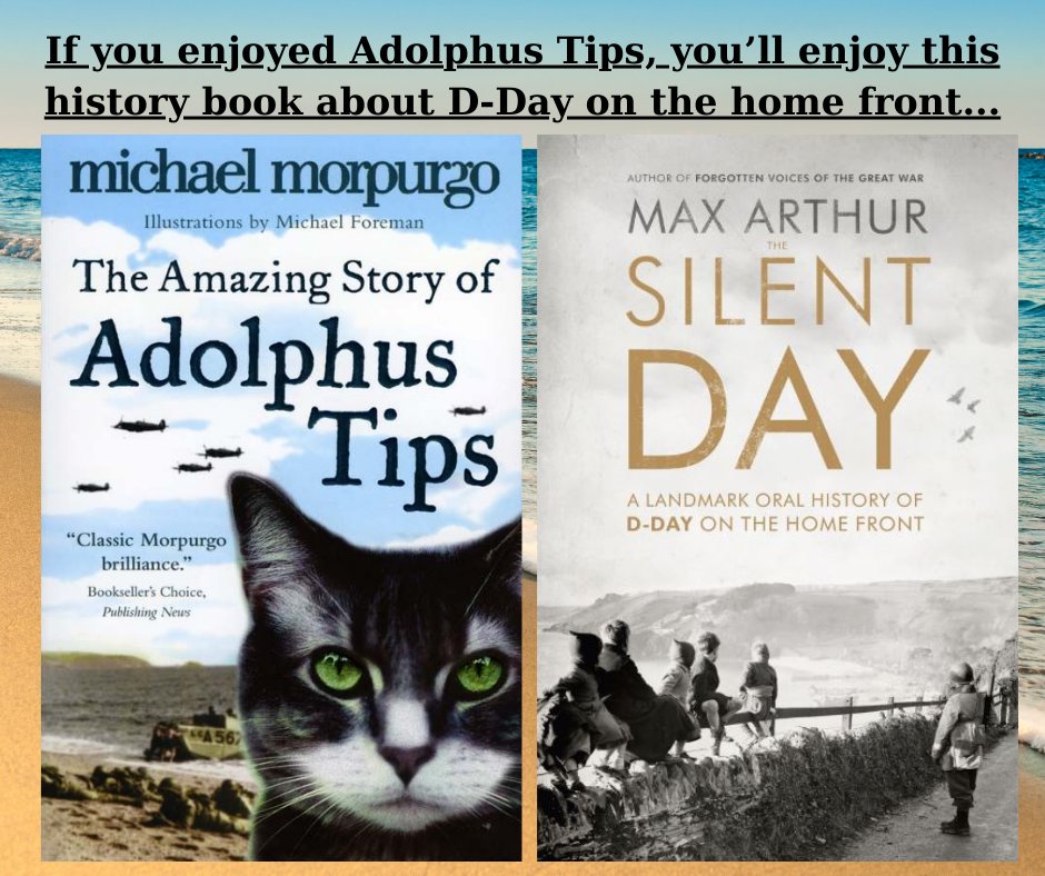 WFlibraries's tweet image. 🐈 Did you ever read &apos;The Amazing Story of Adolphus Tips&apos;?
We have an interesting book about ordinary life leading up to D-Day at #AiredaleLibrary and #PontefractLibrary!
Visit our libraries to borrow, or reserve at wakefield.ent.sirsidynix.net.uk/client/en_GB/d…
#MichaelMorpurgo #DDay #MaxArthur
