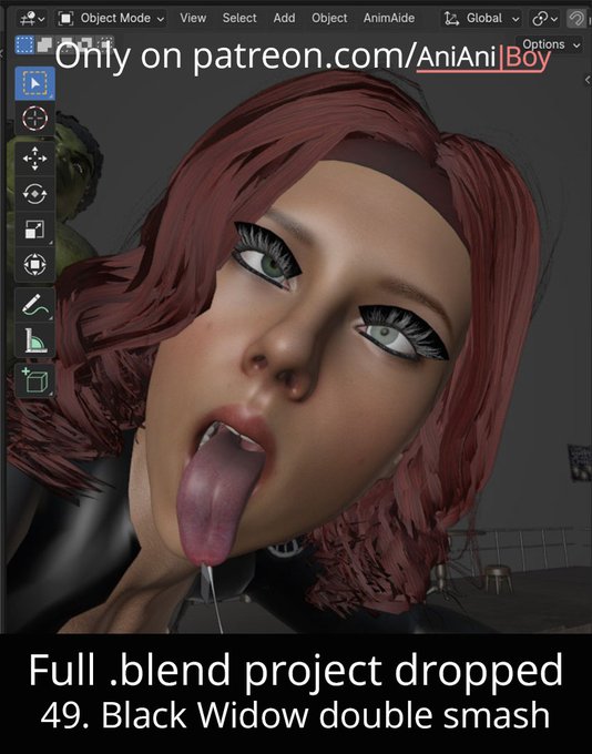 1 pic. How do I make animations in blender? ?
Full .blend files for project #49: "Black Widow double