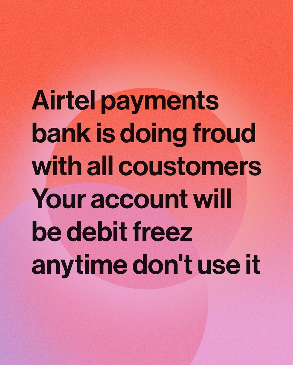 IncJaswant's tweet photo. @suryapsingh_IAS @SaifAli48768115 @NitishKumar @RBI  एयरटेल पेमेंट बैंक अपने ग्राहकों के फर्जी तरीके से अकाउंट्स, बिना  बताए debit freez  कर रहा है, और किसी भी तरह से उन अकाउंट्स से पैसों की निकासी रोक दे रहा है, इसके बाद उनका डेबिट फ्रिज अलग अलग बहाने बनाकर नही हटा रहा है 
@airtelbank 
#Froudairtelbank https://t.co/BEHdnbjGSr