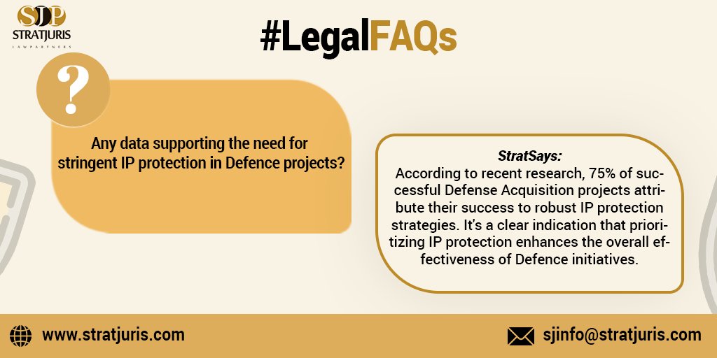 stratjuris's tweet photo. Unlocking the Defense Acquisition Code: IP Protection Essentials!
Dive into the nuances of DAP 2020, where IP is the game-changer. Discover why owning IP is non-negotiable and get expert insights on defense business IP strategy from Stratjuris Law Partners. https://t.co/2Q8Q01kBHR