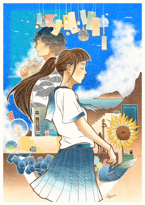【お仕事募集中】詩を書いて絵を描く絵描きです。世界に寄り添って要素を詰め込む絵を描きます。装画やMVの一枚絵、フライヤーなどのお仕事を募集中です。ご依頼やご相談はメールからお願いしますaoshu310@私はこんな仕事がしたい #イラスト 