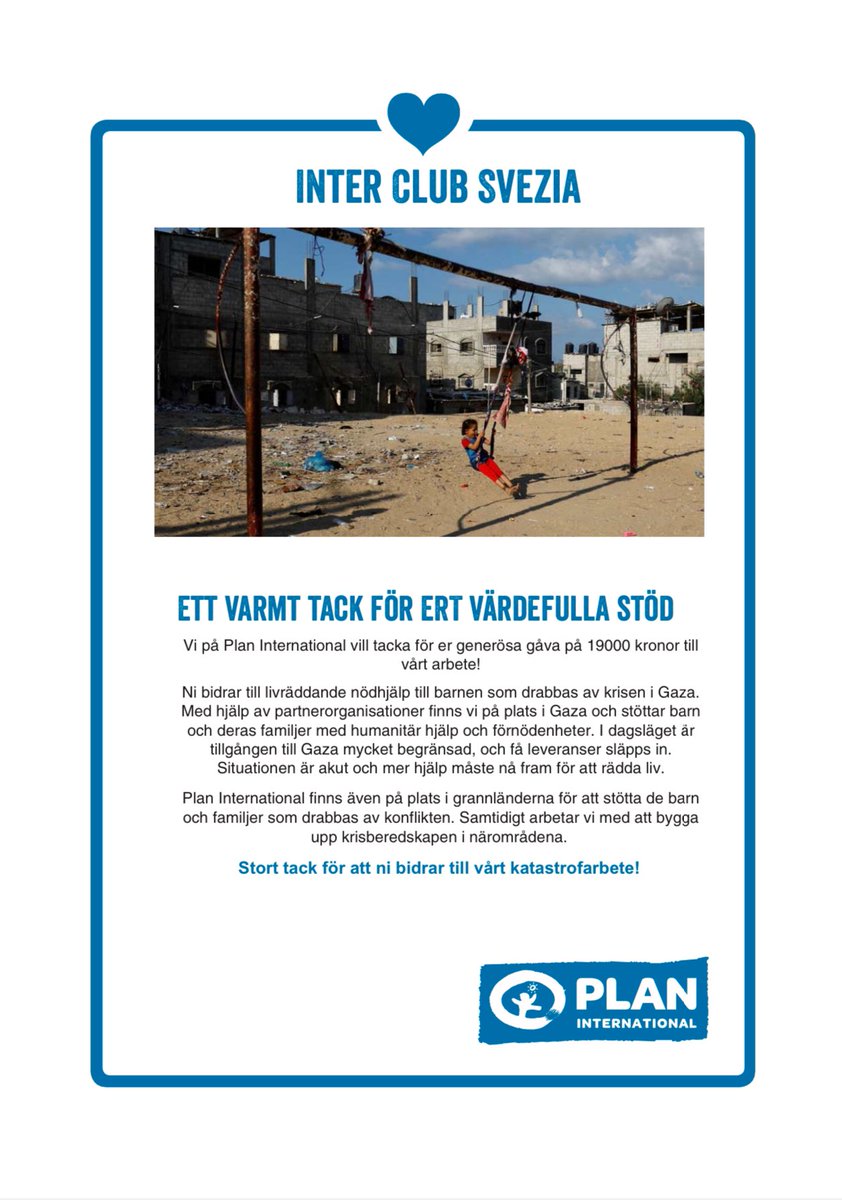 InterClubSvezia's tweet photo. Tack för ert stöd! https://t.co/A6ko7bAeei