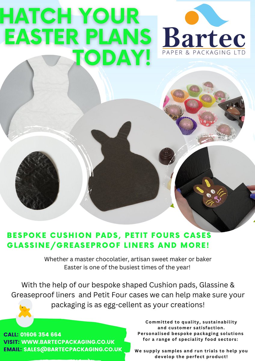 BartecPackaging's tweet photo. Calling all Confectioners! Contact us today for your bespoke packaging #Valentines #Easter  #Foodpackaging #bartec #Nevertooearly #Cushionpads https://t.co/COjH83tZl7