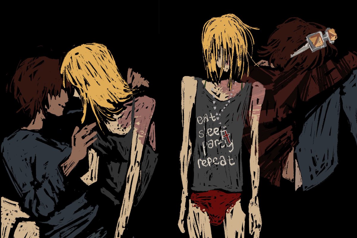 wilssch's tweet photo. thats not me #deathnote #mello #matt #near #L #misa https://t.co/9vL0qHHUWO