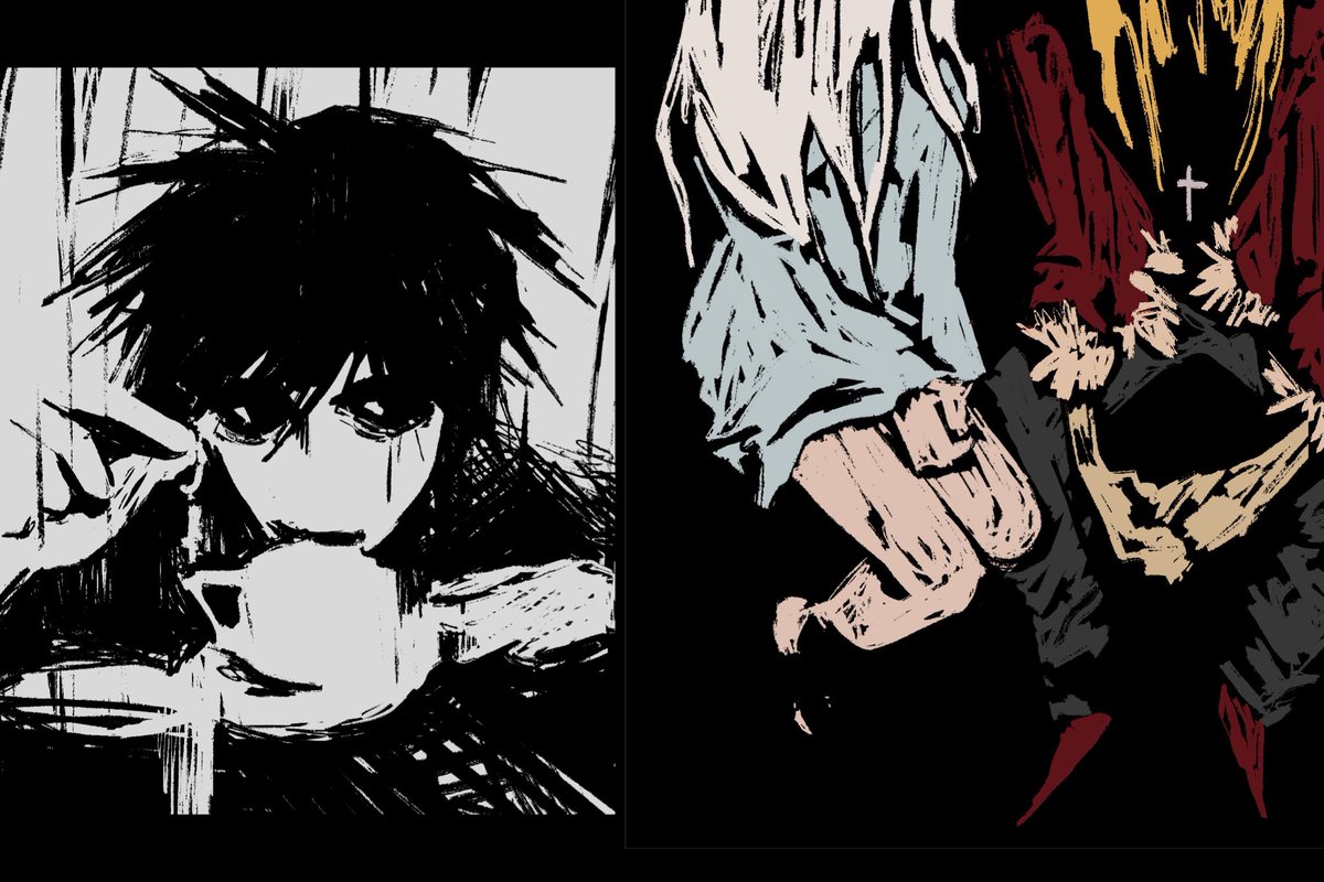 wilssch's tweet photo. thats not me #deathnote #mello #matt #near #L #misa https://t.co/9vL0qHHUWO