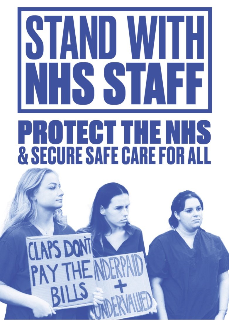 We stand with all NHS workers that have been forced to take strike action by the Government

Please support <a href="/TheBMA/">The BMA</a> picket lines over the next few days

Solidarity to all #JuniorDoctors taking industrial action today ✊