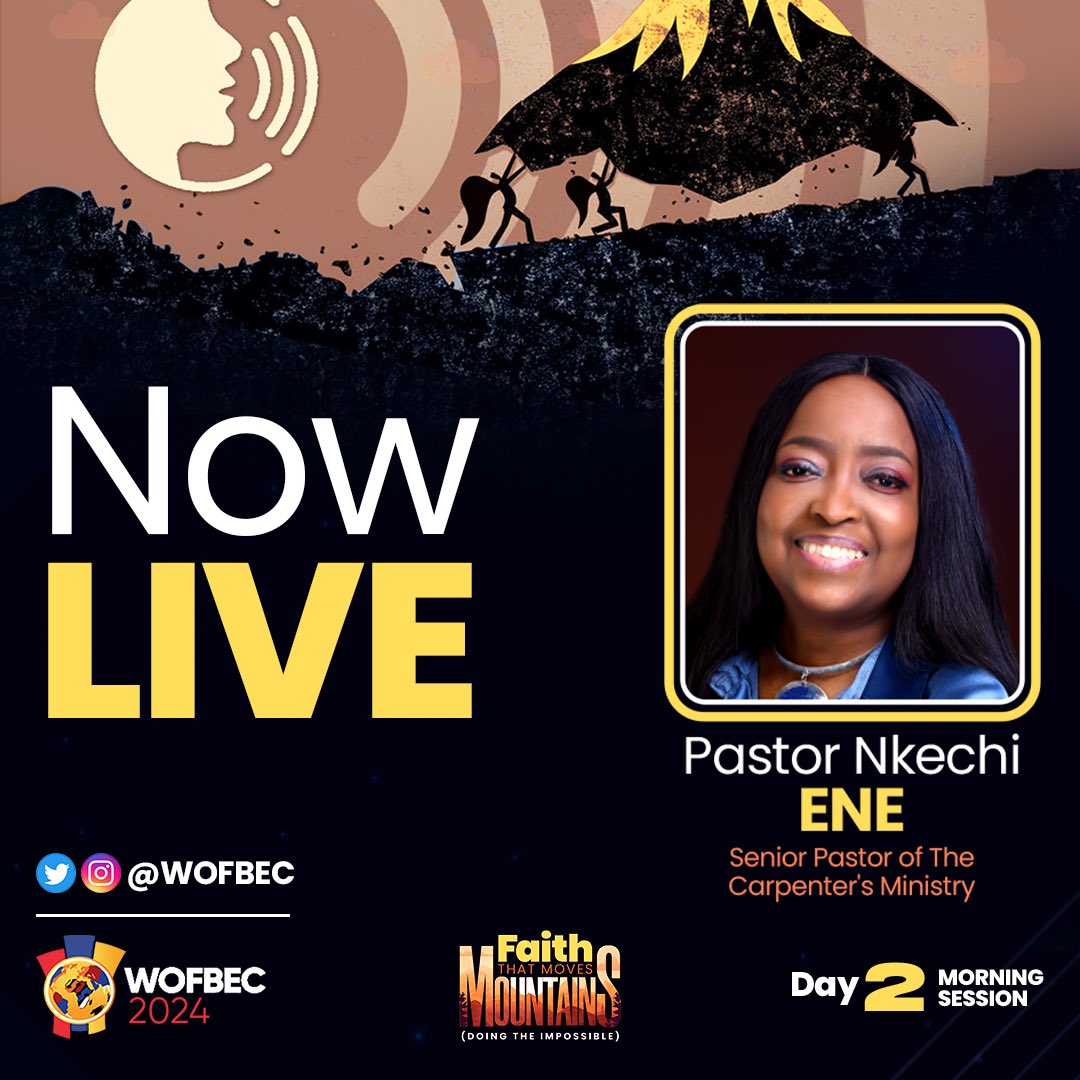 WOFBEC's tweet photo. PASTOR NKECHI ENE 

is live at #WOFBEC2024 https://t.co/wF74AG82ag