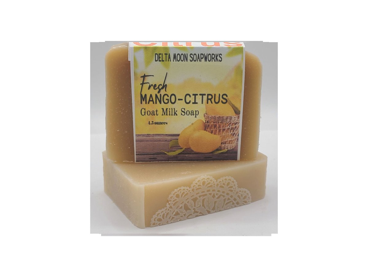 deltamoonsoap's tweet image. Mango with Citrus and Mango Butter.  So nourishing!!  #mangoButter #handmade #madeinRodeo #etsySeller
