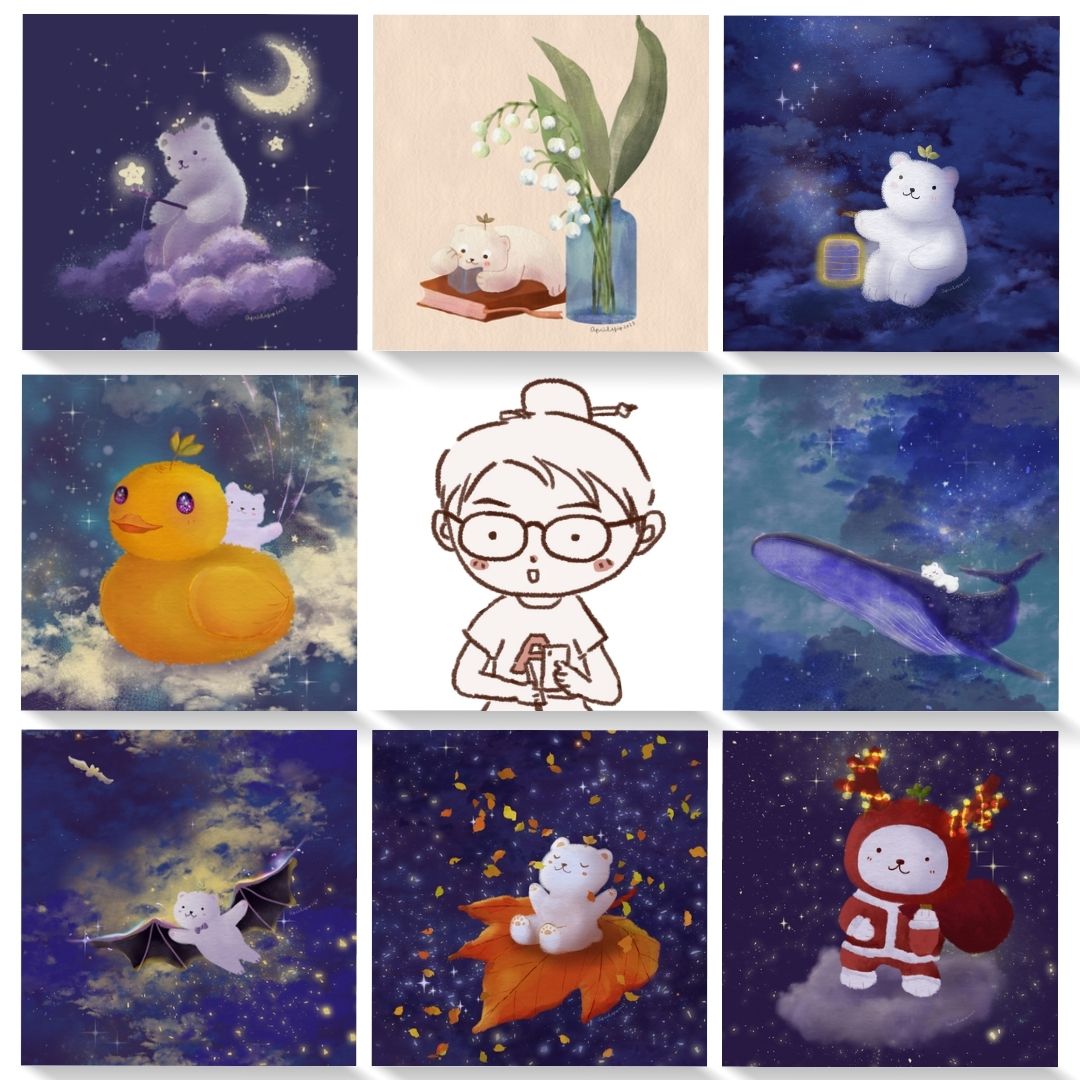 LeafbearStudio's tweet photo. I paint #digitalart as well. These are the #leafbear phone wallpapers I did in 2023 for supporters :) #artvsartist2023
☘️Likes & RT appreciated ☘️ https://t.co/VWw7iCsm9i