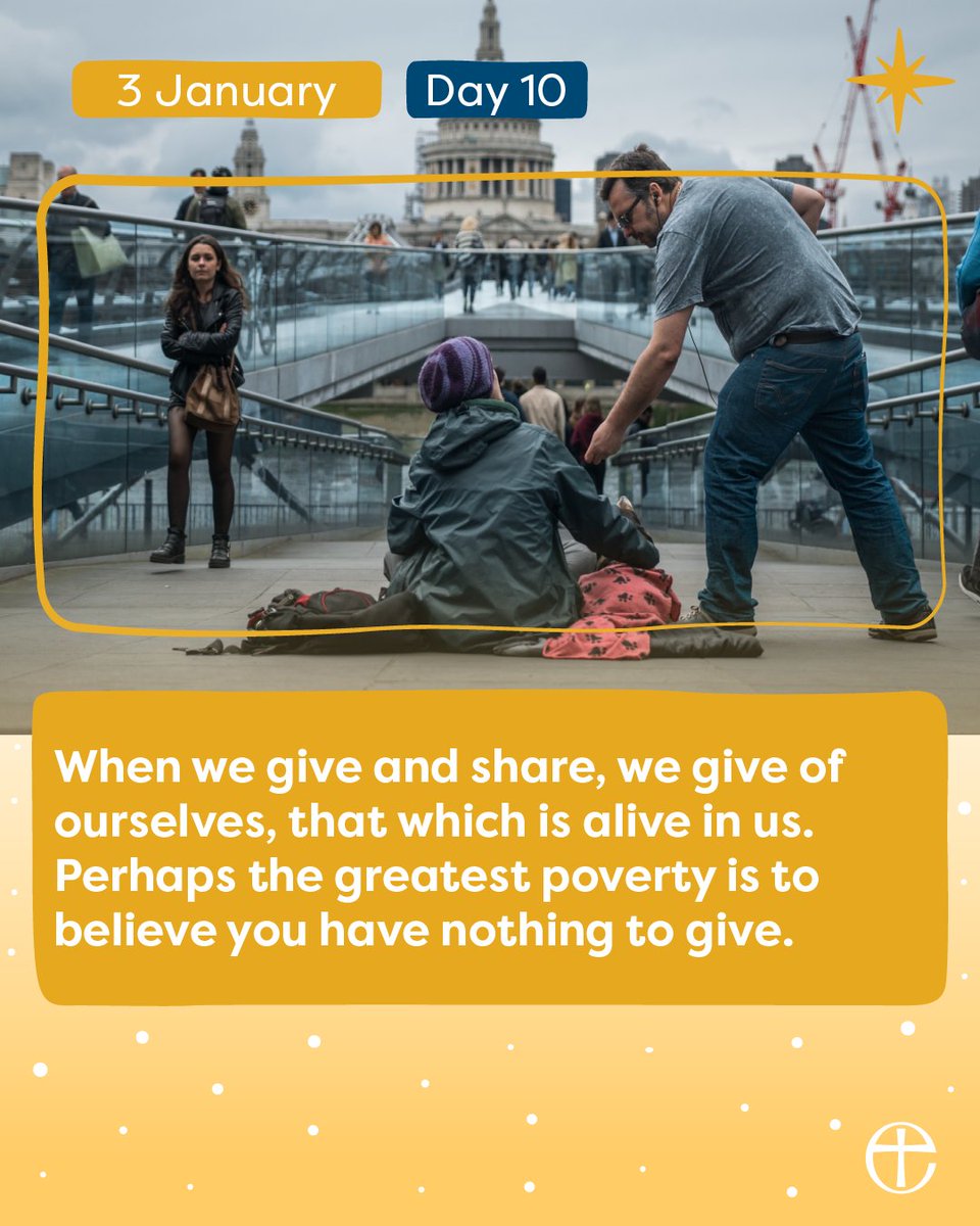 'What can I give him, poor as I am?' 📖 For more on giving and sharing, read about the gifts of the wise men in Matthew 2.9-12. 📱 Follow our Christmas reflections on your phone or tablet, by downloading our app at cofe.io/JoinTheSong. #JoinTheSong