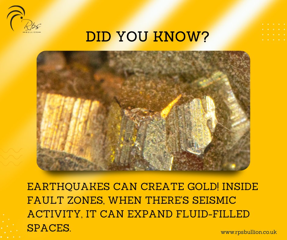 🌟Earthquakes can make gold! When the ground shakes, tiny spaces with liquids get bigger, creating precious gold. Nature's amazing secrets!

👉 Explore our products now: rpsbullion.co.uk

#rpsbullion #buygold #buysilver #goldstacker #Goldfacts #bullionfacts #PureGold