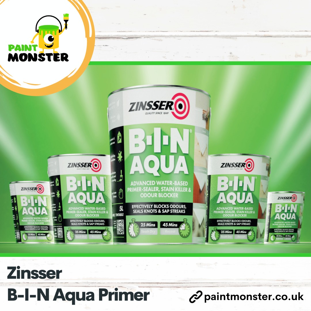PaintMonsterUK's tweet photo. 𝐙𝐢𝐧𝐬𝐬𝐞𝐫 𝐁-𝐈-𝐍 𝐀𝐪𝐮𝐚 𝐏𝐫𝐢𝐦𝐞𝐫 is a fully water-based new formulation with incredible adhesion that performs like the original BIN Primer.

Suitable for interior or exterior use.

➡️https://t.co/TVRM1d9K4e https://t.co/8pHmIKVOBD