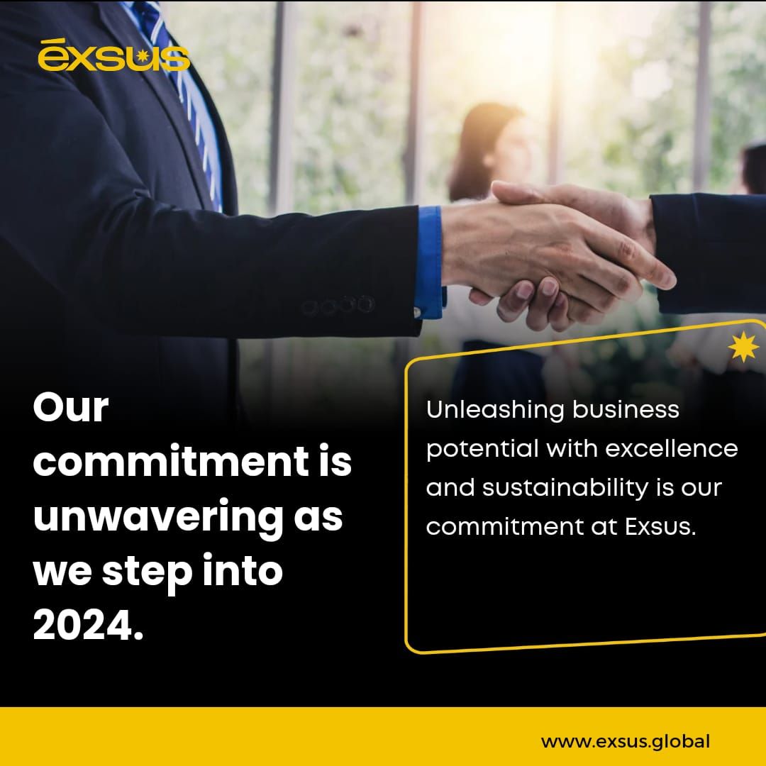 Exsushq's tweet photo. Together, let's achieve greatness with responsibility.
Welcome to a new business year.
#Exsus https://t.co/fQ8MLryaMw