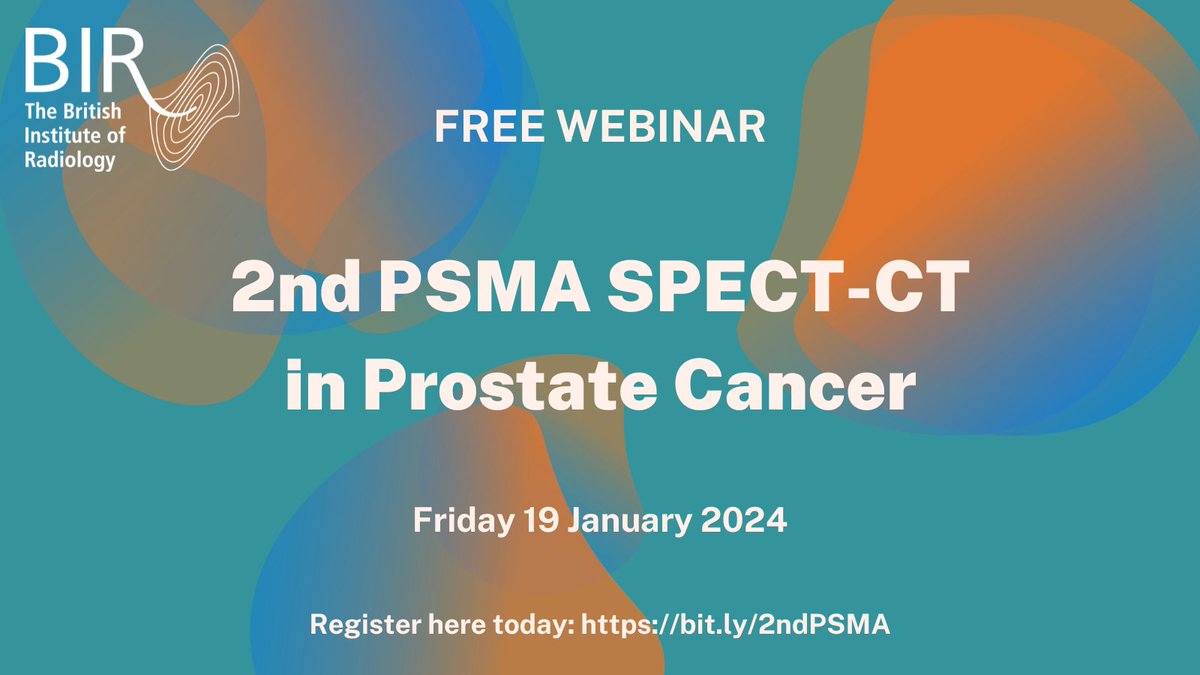 BIR_News's tweet photo. 2nd PSMA SPECT-CT in Prostate cancer webinar | After the success of the previous PSMA SPECT-CT in Prostate cancer webinar, we will be running a second for free! Join us online by registering here: https://t.co/2gO6AJE92E #PSMA #prostatecancer #freewebinar https://t.co/aAqglLmxWe