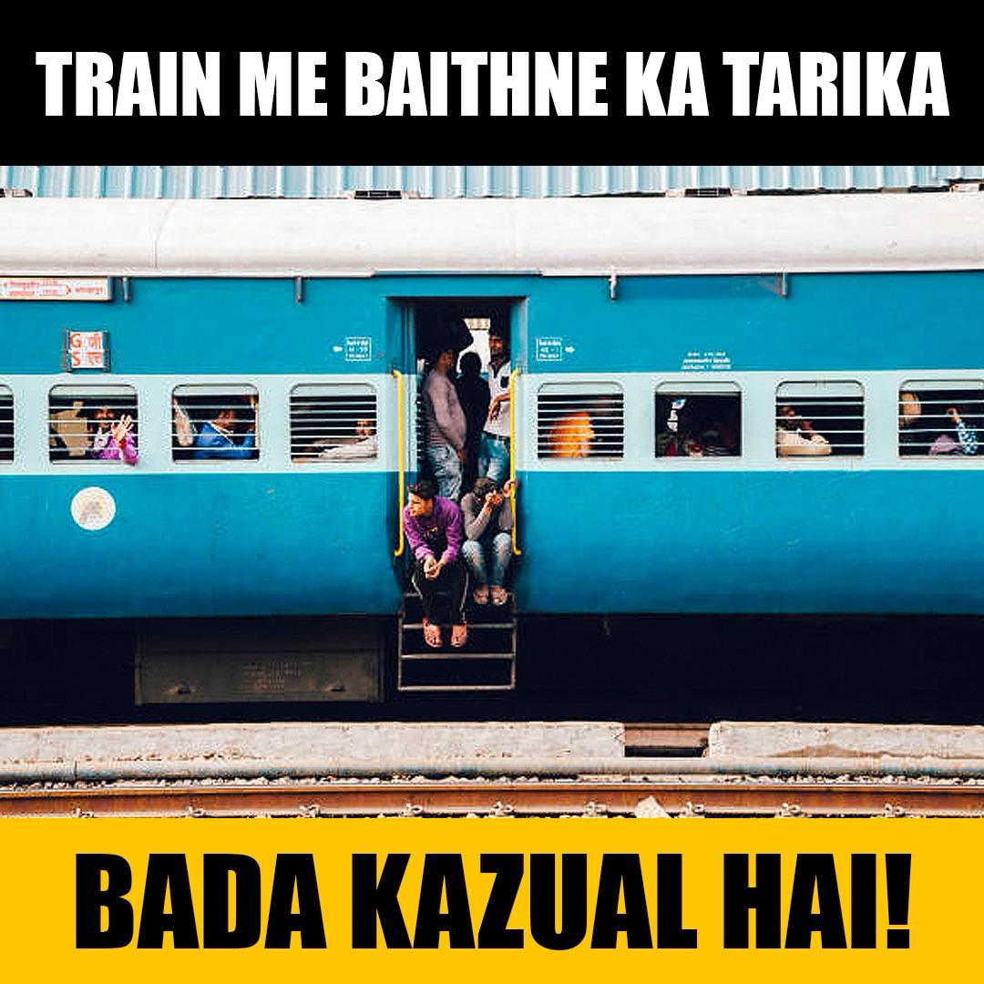 Be a #ResponsibleRailYatri and do not travel while sitting at the door.