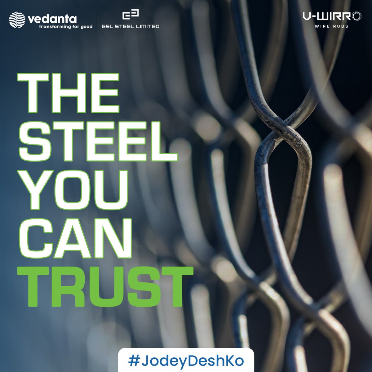 When your project demands strength and reliability, turn to V-Wirro wire rods. Trust the strength!

#BuiltOnTrust #SteelInnovations #VWirro #JodeyDeshKo #ESLCares #TransformingForGood