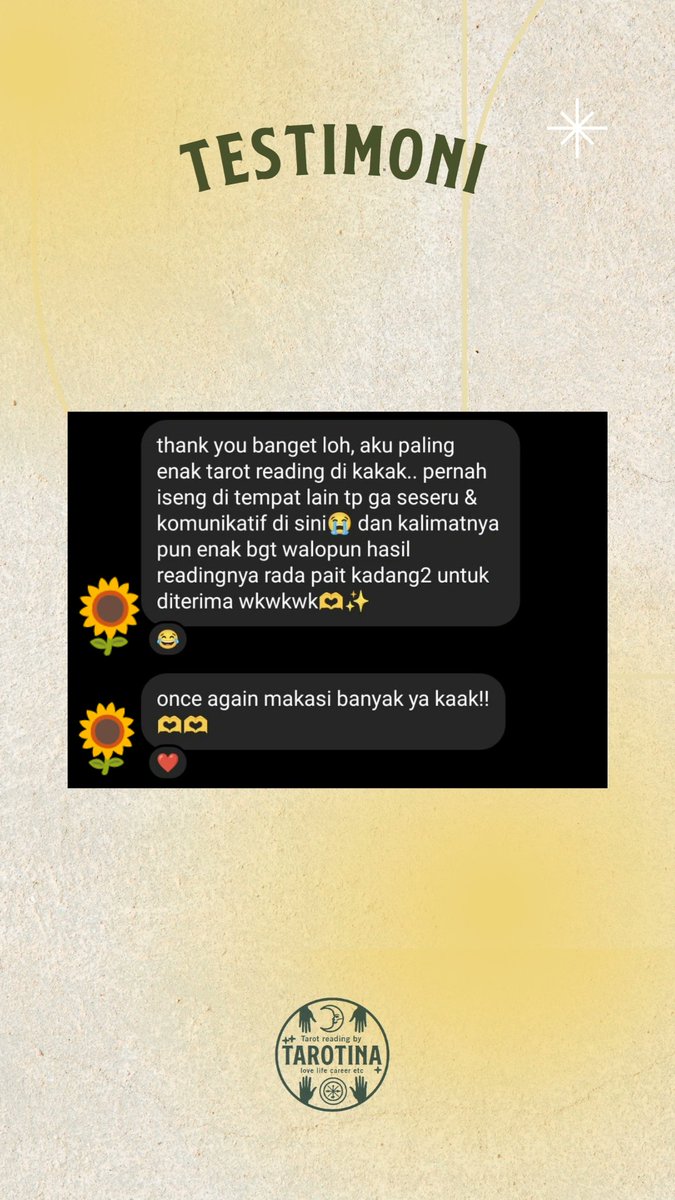 Tina - Tarot Reader ⋆。°✩ tweet media