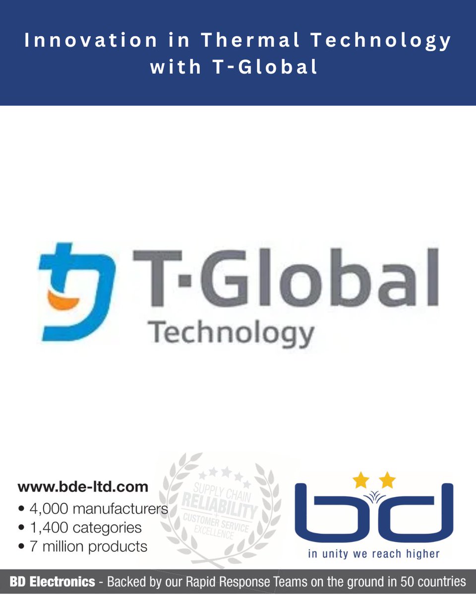 BDElectronics_'s tweet photo. Excited to share our journey with T-Global Technology. #TGloblTech #BDElectronics #InnovationPartnership                                                                                                                                              
https://t.co/L2qg0QPUta https://t.co/ZB1HtDQhMg
