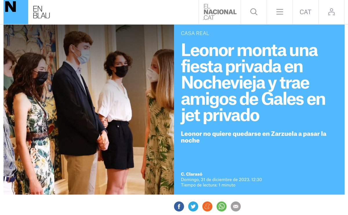 Leonor monta una fiesta privada en Nochevieja y trae amigos de Gales en jet privado. Las preguntas son las siguientes: ¿ Quién lo pagó? ¿ Cómo se pagó? Y ya que se trata de una actividad de ocio privado sin relación  con ninguna función institucional,  la pregunta fundamental es